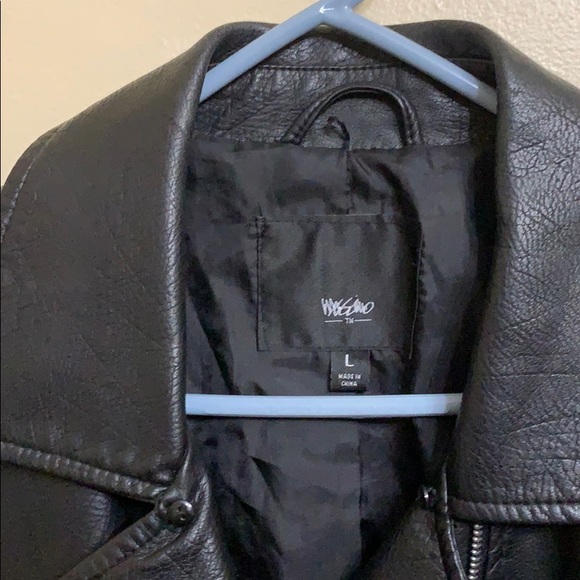 Mossimo Supply Co. Black Leather Jacket - Picture 2 of 3
